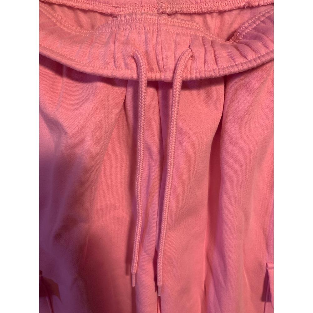 No Boundaries Womens XS 0-2 Pink Cargo Sweatpants Fleece Drawstring NWT - Picture 4 of 7